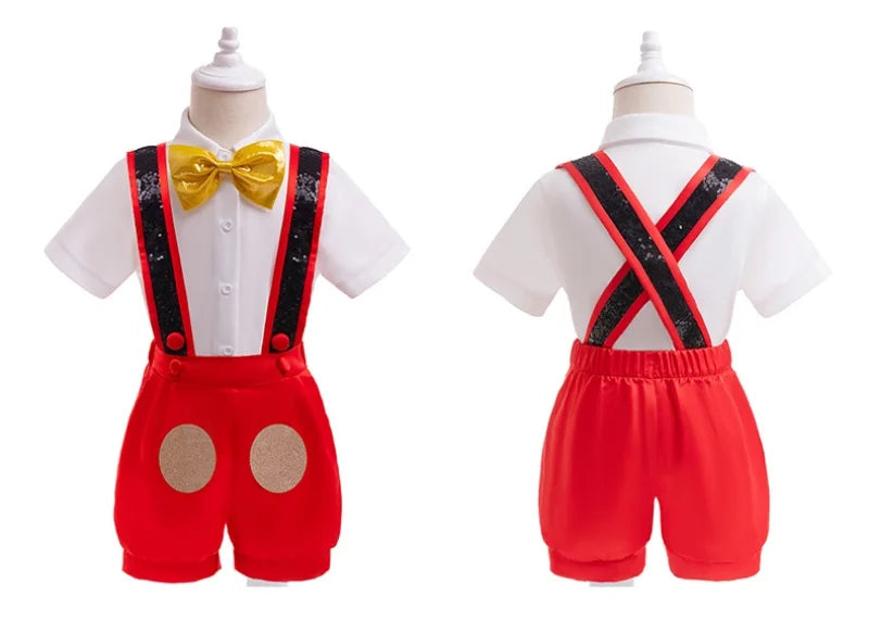 Mickey-Inspired Baby Cosplay 3-Piece Set