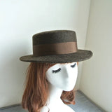 Wool Felt Fedora & Boater Hat – Wide Brim, Unisex