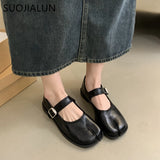 SUOJIALUN Women's Split-Toe Mary Jane Flats