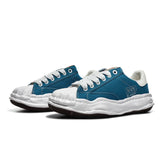 Unisex Thick Sole Board Sneakers — Breathable Lace-Up Casual Walking Shoes