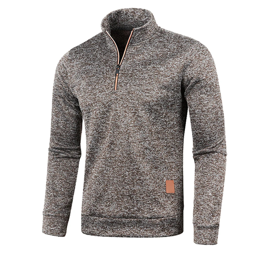 Men’s Half-Zip Stand Collar Sweatshirt