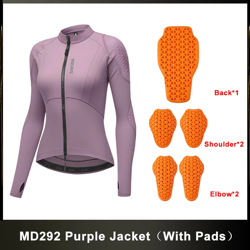 WOSAWE Women Motorcycle Jacket Summer Rider Shirt Back Support Pads Street Riding Jacket Moto Soft Gear Motorcyclist Clothing