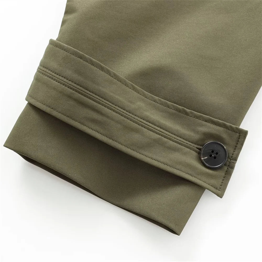 European Style Hooded Trench Jacket