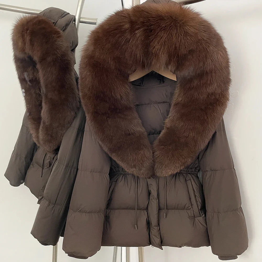 Premium Natural Fur Trim Down Jacket