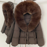 Premium Natural Fur Trim Down Jacket