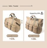 Flower Princess Traveler's Short Distance Travel Bag Crossbody Large Capacity Multi Layer Fashion Luggage Bag for Men and Women