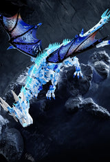FUNXINEE 1676Pcs Premium Ice Dragon Bricks Advanced Building Challenge Light Glowing Eyes Moving Joints MOC Collectible Gift