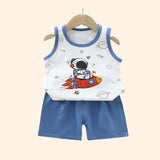 Kids' Cotton Summer Vest & Shorts Set
