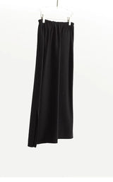 Elegant 100% Wool Elastic-Waist Skirt