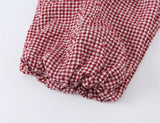 Women's Plaid Drawstring Lantern Pants