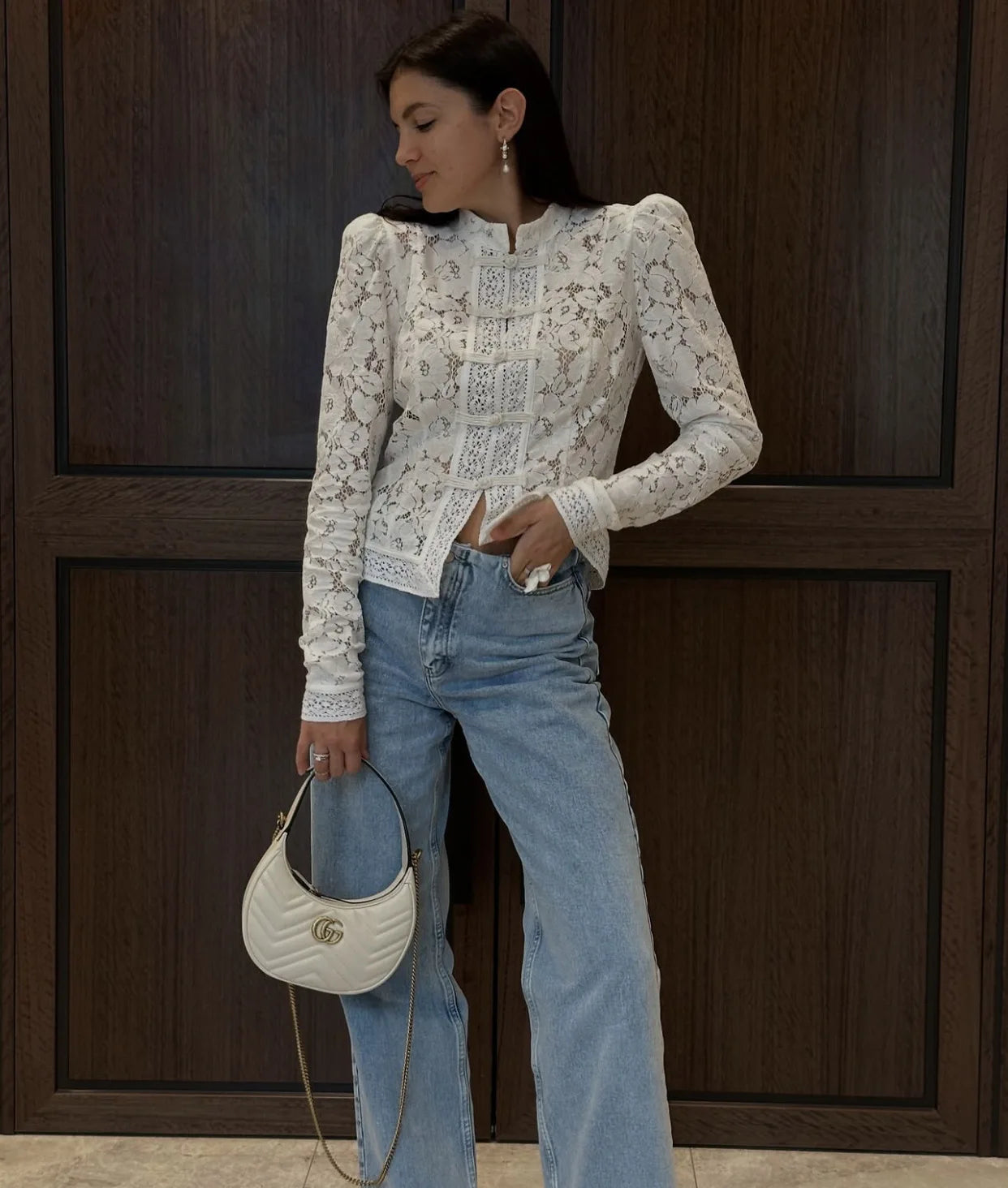 2026 Summer Lace Printed Shirts Tops Female Hollow Out Fashion Commute Vintage See-Through Blouse Women's Lace Shrug Shirts New