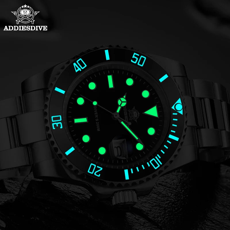 ADDIESDIVE H3 Ceramic Bezel Diver Watch | 200M | BGW9 Luminous