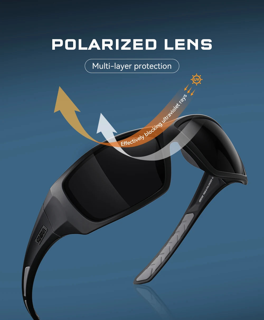 KDEAM Men's Polarized Cycling Sunglasses – TR90 Frame