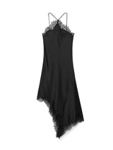 Elegant Lace Spliced Sling Dress: Sleeveless Backless Chic