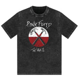 Floyd Rock Pink Delayed Washed  New Arrival Mens Clothes Tee Shirt Homme Graphic T-Shirts Men Tshirt for Men Ropa Hombre