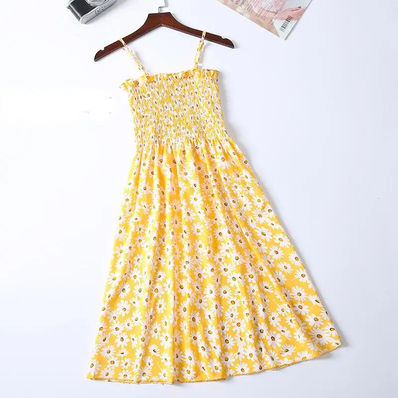 Summer Chiffon Spaghetti Strap Mini Dress