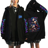 Arcane Jinx Graffiti Zipper Hoodie