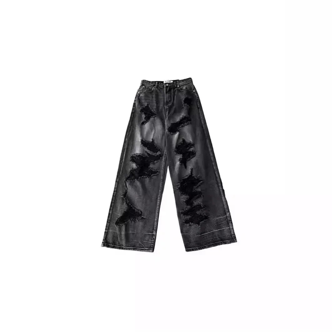 American Style Ripped Bell-Bottom Jeans