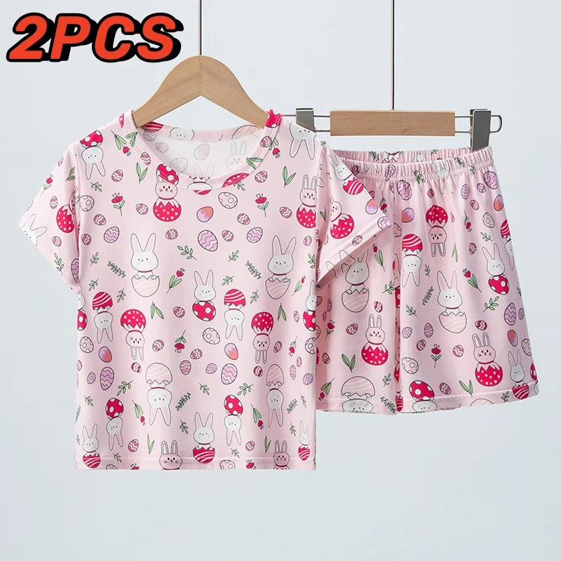 CHILDREN'S Clothing Short Sleeve Shorts 2-piece Suit
