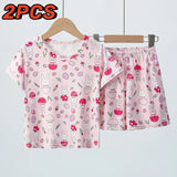 CHILDREN'S Clothing Short Sleeve Shorts 2-piece Suit