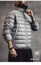 Maden Men's Lightweight Down Jacket | Stand Collar Puffer