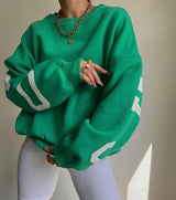 Women's Y2K Letter Print Relaxed Sweatshirt