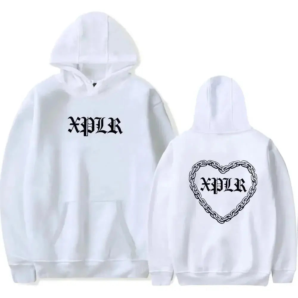 Sam and Colby XPLR Men's and Women's Hooded Sweatshirt Long sleeved Casual Hoodie Warm Street Clothing Top Winter