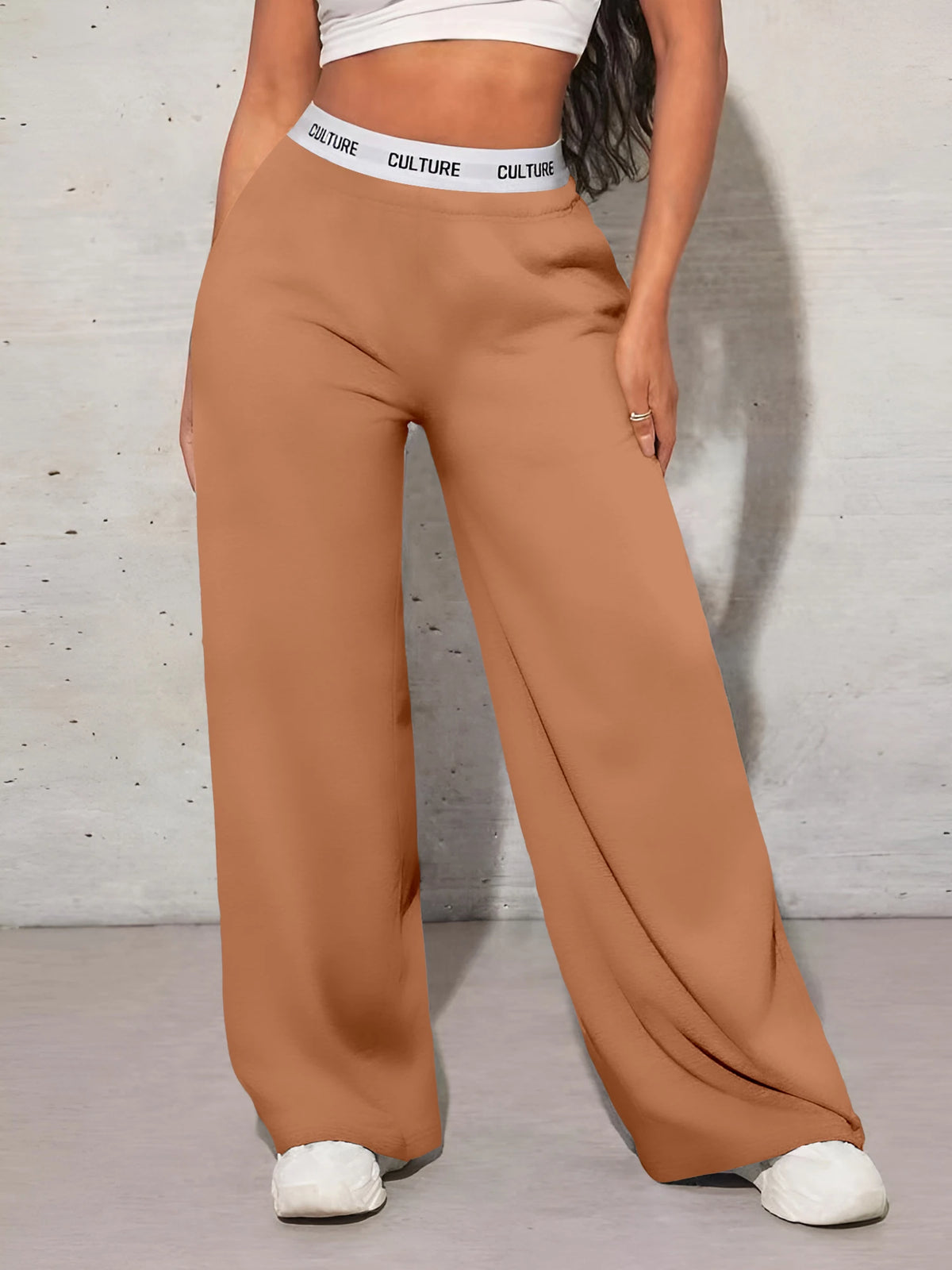 Women's High-Waisted Wide-Leg Casual Pants