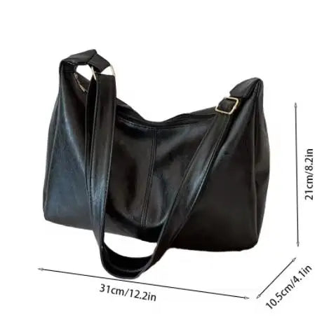 Vintage PU Leather Large Capacity Tote