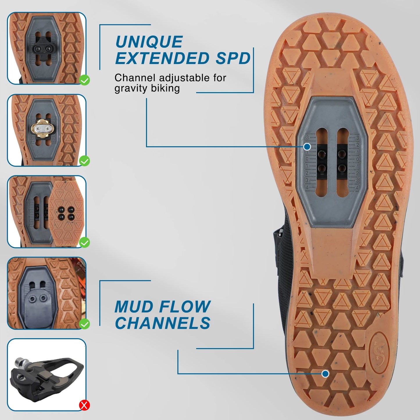 SANDUGO Men's Mountain Bike Shoes  Lightweight, Waterproof, Breathable MTB Shoes