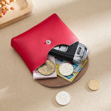 Custom Letters Fashion Women Short Wallet Genuine Leather Double Wallet Small Coin Purse Mini Credit Card Holder Key Storage Bag
