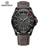 NAVIFORCE Men Casual Sport Military Quartz Calendar Wrist Watch for Man Business Leather Waterproof Male Clock Relogio Masculino