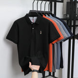 Men's Cotton Bear Embroidery Polo | Korean Style