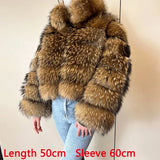 Luxury Women’s Real Raccoon & Fox Fur Jacket | Premium Winter Outerwear