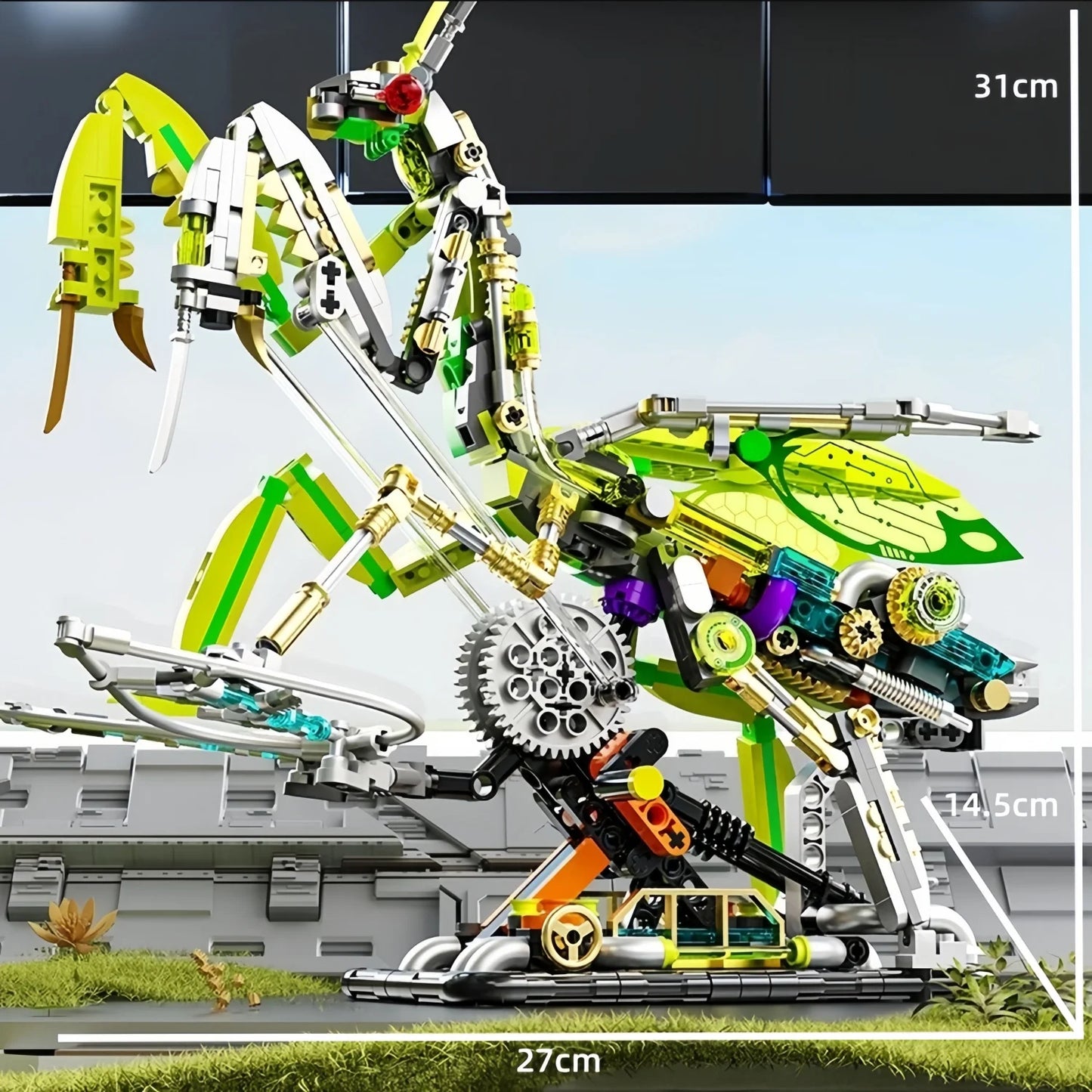866PCS MOC Creative Dragonfly Mechanical Model Building Blocks Kit DIY Construction Toy STEM Learning for Kids Adults Set