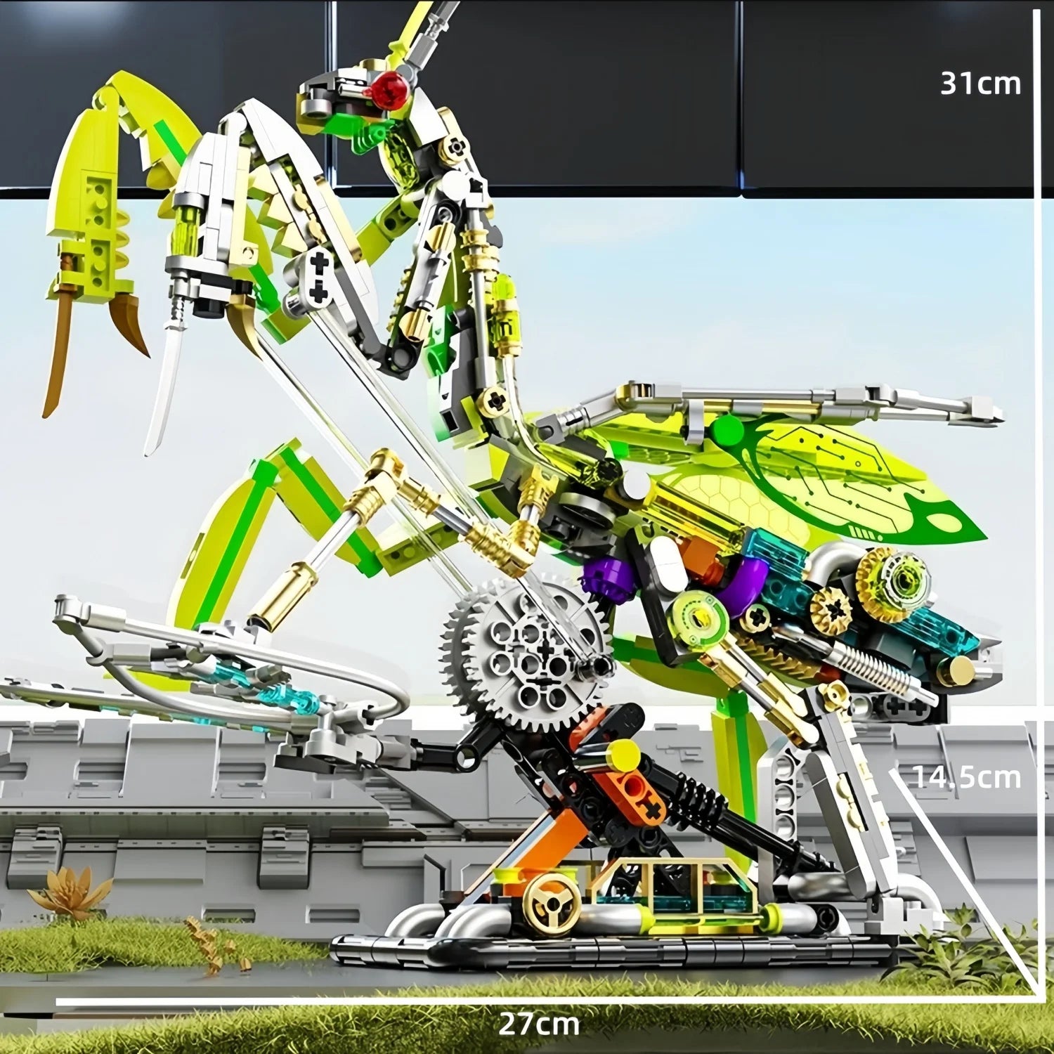 866PCS MOC Creative Dragonfly Mechanical Model Building Blocks Kit DIY Construction Toy STEM Learning for Kids Adults Set