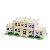 Springfield Elementary School House Modular Buildings Blocks City Apartment Architecture Brick Model Kit Adult DIY Gift 3500PCS