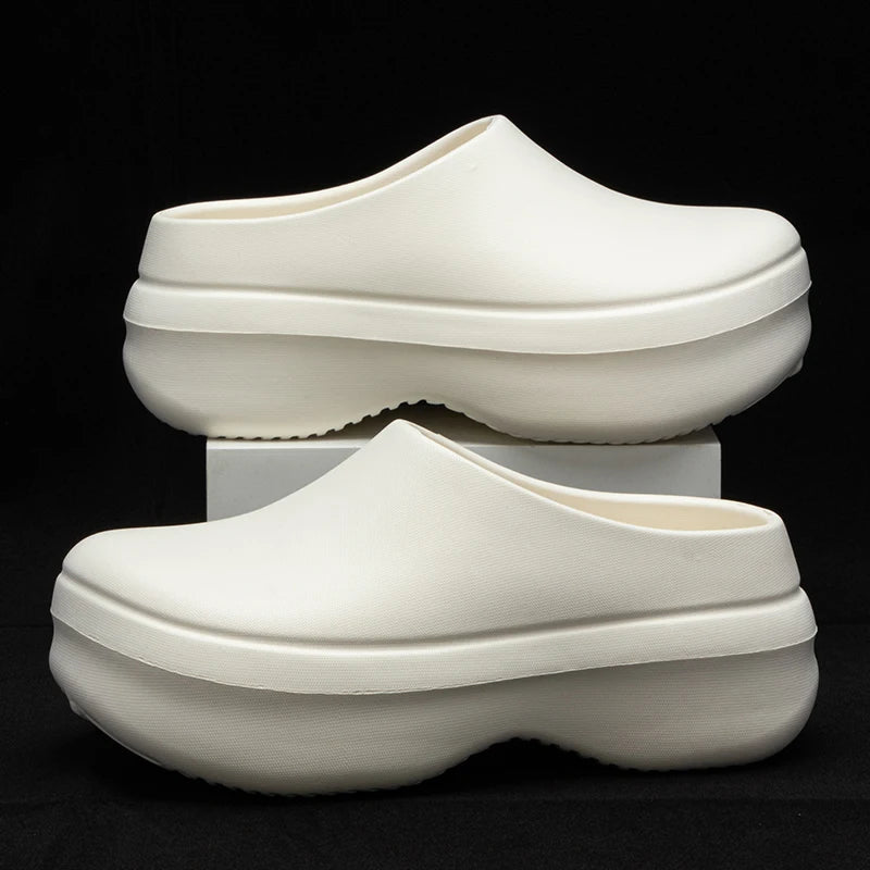 Women's Slippers Minimalist Non Slip Platform 5CM Thick Chef Shoes Men Indoor Outdoor Beach Garden Fashion Couple Sandals