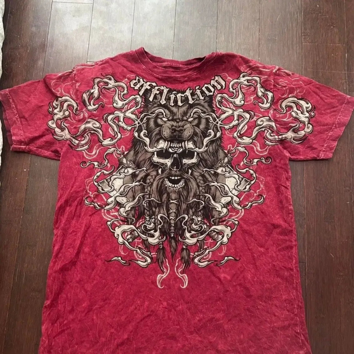 Men's Gothic Skull Print Breathable Street T-Shirt