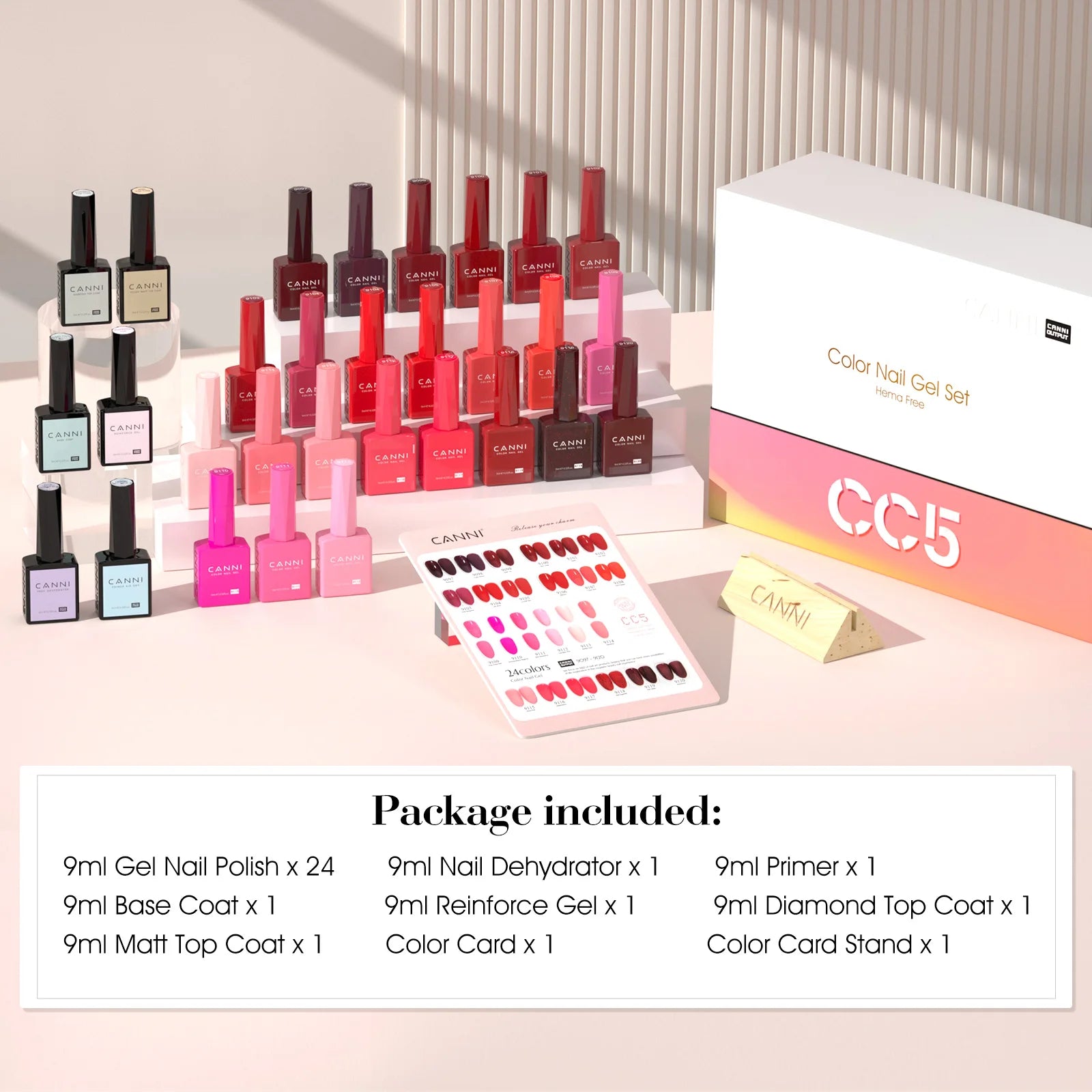 CANNI 30pcs Gel Polish Kit – HEMA & TPO Free CC Collection