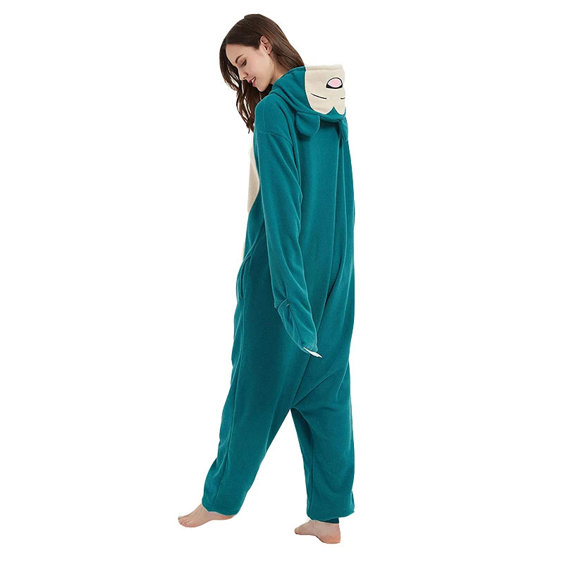 Snorlax Kigurumi Onesie | Cozy Fleece Cosplay Pajamas