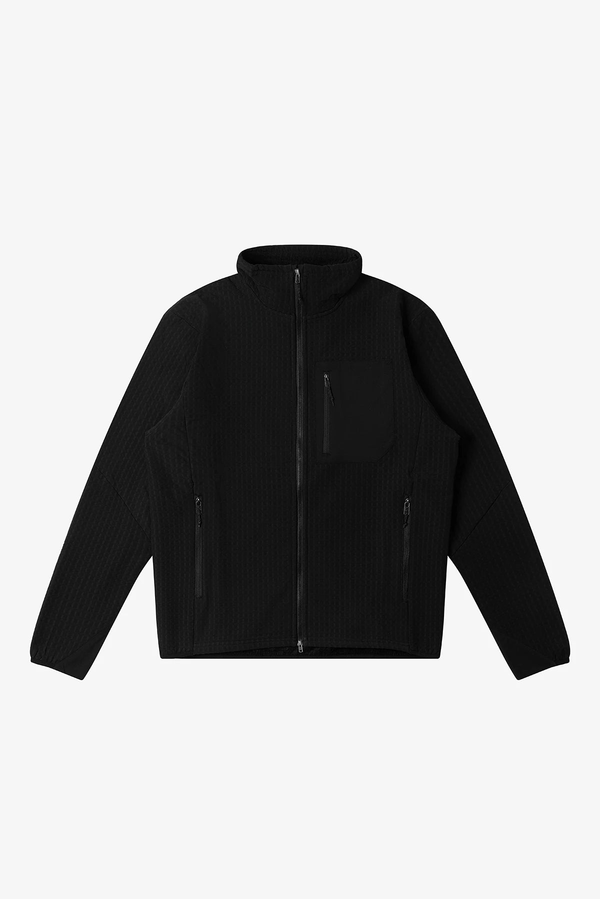 Outdoor Hiking Windproof Fleece Lined Stand Collar R2 Jacket Four Way Stretch Microfiber Polyester Spandex Keine Zeichen KZC