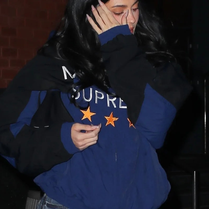 Women's Lightweight Hooded Jacket with Star Graphic