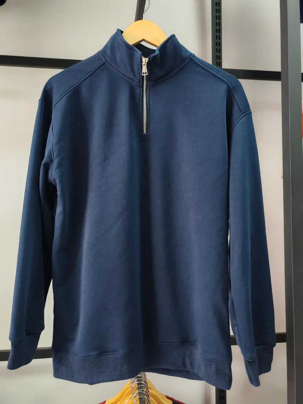 2026 Autumn and Winter Men's Casual Stand Collar Metal Half-Zip Sweater, Supporting Custom Logo