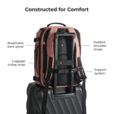 BAGSMART Men Women Travel Backpack with Shoe Compartment Airplane Compression Backpack Waterproof Anti‑theft Cabin Bag