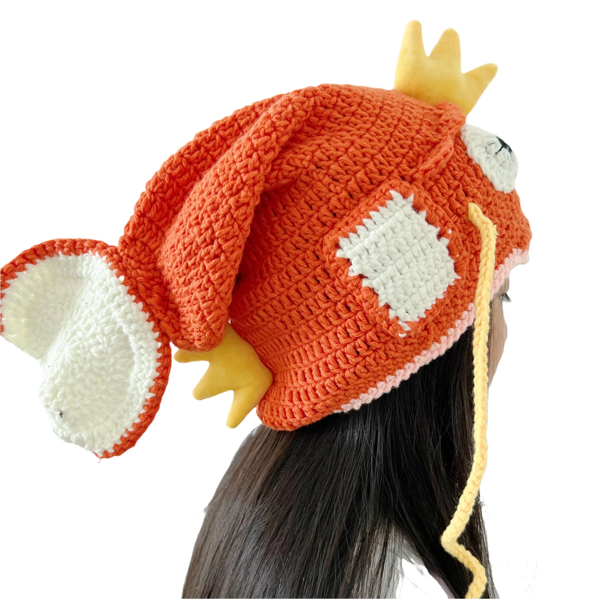 Handmade Crochet Fish Head Beanie – Unisex Knit Hat
