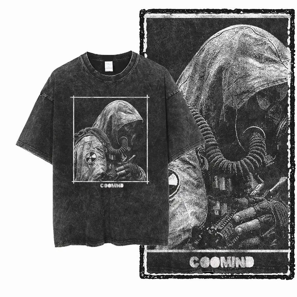 G24 Exclusive Big Size Cool Cotton Men's COOLMIND Printed Graphic T-shirt | Acid Washed Streetwear O-neck Men's Tee Tshirt