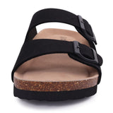 Women’s Suede Sandals with Cork Footbed