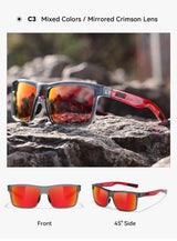 KDEAM Oversized Men's Sunglasses Polarized TR90 Big Size Sun Glasses Width 160mm Protective Case Included KD0737 MAX