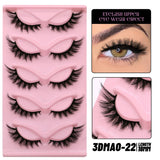 Optional 5Pairs 20Pairs Russian Strip Lashes 3D Mink Lashes Natural Dramatic Style Household Salon Eyelash Supply